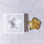 【星】シリコンモールド 素材 ハンドメイド UVレジン型  レジンクラフト[ムーン スター]◎resin-mold-027