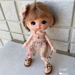 受注製作❤︎オビツ11 サイズ❤︎ニットサロペットと髪飾り❤︎