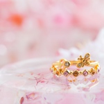 ２連桜蜜リング 【 淡桜 】( 約11号 )