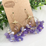 可愛い！紫陽花の大ぶりフープピアス・イヤリング♡