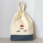 名入れ☆刺繍緊急車両☆おむつ入れ・お着替え袋・巾着袋
