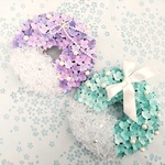 【受注製作】紫陽花のリース＊クレイフラワー＊結婚祝い＊新築祝い＊ウェルカムスペース