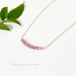 14kgf  pinktourmaline necklace
