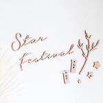 木製 / レターバナー  七夕　Star Festival