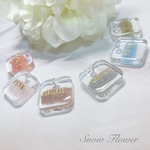 名入れ・文字入れ◎ ミニスクエアチャーム　クリア＋カラーアクセント　レジンチャーム　キーホルダー　キーリング　バッグチャーム　推し活　結婚式　プレゼント◎