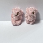 もふもふくまぬいぐるみピンク2匹セット