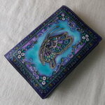 ※特注品ページ　単行本(ハードカバー)ブックカバー　拭き染め＆刻印 牛革