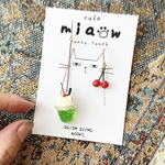 再再再販✨猫耳アイスのメロンクリームソーダとさくらんぼのピアス🍒（イヤリングに変更はオプションにて🙆‍♀️）