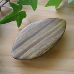 ★中学生職場体験作品-サマーリーフの小さなバレッタ（リグナムバイタ）長さ5.7cm×幅3.0cm