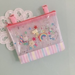 新色ミルキー☆クリア☆ゆめかわシャカシャカ移動ポケット　メルヘン