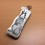 うさぎさん ふわふわ バッグチャーム⭐️️白系