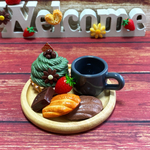 抹茶モンブランとマドレーヌの印鑑立て　モンブラン　抹茶　チョコ　マドレーヌ　焼き菓子　印鑑立て　小物入れ　インテリア