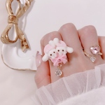 むぎゅっとしゅがうさリング♡ピンク