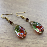 赤い金魚のピアスです。浴衣にも❤️