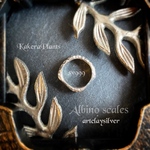 【約11号】アルビノニュアンスリング-Albino scales Unisex design- シルバーリング KakeraPlants