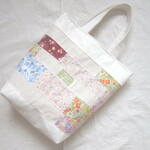 大人可愛いトートバッグ☆花柄パッチワーク3060①・サブバッグ・エコバッグ