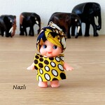 【タンザニアの子ども支援】キューピーストラップ　Mariam