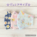 年中使える♪ガーゼマスク　ジュニアサイズ　女の子