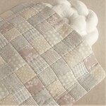 わた入りガーゼケット [Ｓ] 48×68cm（グレー×グレージュ）子ども用ひざ掛けサイズ