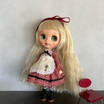 99 赤いワンピースセット　#ブライスアウトフィット