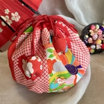  KIMONO　着物パッチワーク巾着　c