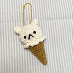 うさぎ風ソフトクリームキーホルダー