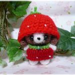 ✿あみぐるみ✿いちごコスプレ🍓ビーグルちゃん♪