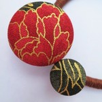 🐇和のヘアアクセサリー 紅牡丹 No.172 正絹 丹後ちりめん 髪飾り ヘアゴム silk100%