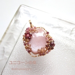 サンムーンストーンペンダント（ワイヤージュエリー☆ワイヤーアクセサリー☆ワイヤーラッピング天然石ネックレス☆KuthumistyleⓇ☆クツミスタイル☆only minne ）