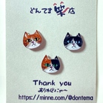 machida様専用　色違い対応可能　【小さめピアス】　猫ピアス　3点セット✖︎2セット