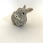 うさぎ 羊毛フェルト ネザーランドドワーフ ミニうさぎ グレー