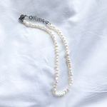 baroque perl neck  【　淡水パール　ネックレス　不揃い　小粒　ニューホック　金属アレルギー　チョーカー　ﾘﾎﾞﾝﾏｽｸ シンプル　バロックパール  ブレスレット　フォーマル 】
