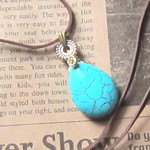ターコイズCircleペンダント♪ドロップGOLD
