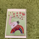 虹のゾウ（飾れるポストカード）
