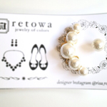 classic cottonpearl bijoux earcuff / pierce