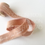新色ジンジャーブレッド/コットンリボン1-5yard/1.3cm<Cotton Ribbon♡GingerBread>結婚式ブーケ/結婚式招待状/子供服リボン/DIYなど♡インポートリボン国内発送