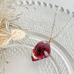 .*･ﾟコロンと薔薇necklace(ワイン).ﾟ･*.#
