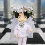 小人の花冠・ウェディングベール（アナベル）　オビツ11サイズ　布花