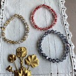 SALE【3連アソートセット】JIRI＊IVANA#czech beads#チェコビーズ　melon round5㍉　irregular gold＊red bicone6㎜ 