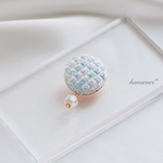 刺繍の帯留め《淡色》