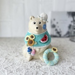 再販しろくま貯金箱 ひまわり🌻🍉浮き輪3点セット ミント