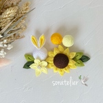 🌻ヘアクリップ❋お宮参り/お食い初め/甚平・ゆかた/お誕生日・ハーフバースデーにも☺︎❤︎ ベビー★キッズ