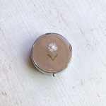 dryflower ピルケース circle white ＆ pink beige /ドライフラワー レジン