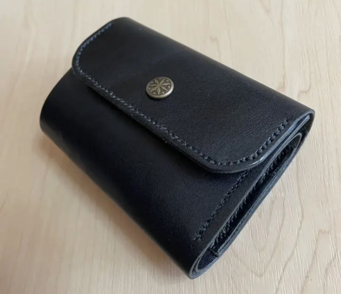 レザークラフト  ハンドメイド　栃木レザー　ミニウォレット　ミニ財布 8,400円