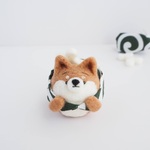 【受注製作】まゆ柴犬が旅に出ます。(赤柴・黒柴・白柴)※羊毛フェルト