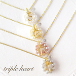 ♡イニシャルマットパールリングネックレス♡