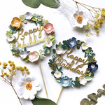 フラワーリース《wedding / birthday》ケーキトッパー/フォトプロップス
