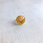 dryflower ring mustard circle/ドライフラワー  レジン