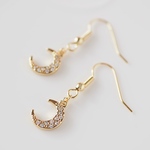 SALE＊月のシンプルピアス／イヤリング【14kgf・金属アレルギー対応 】
