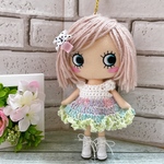 ☆ハンドメイド イルメール マリーちゃんお洋服カラフルグリーン(ワンピースのみ)☆